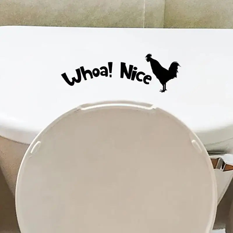 Rooster Toilet Seat Sticker – Removable Bathroom Decal 2 Pcs Bathroom Decal Sticker Nixie