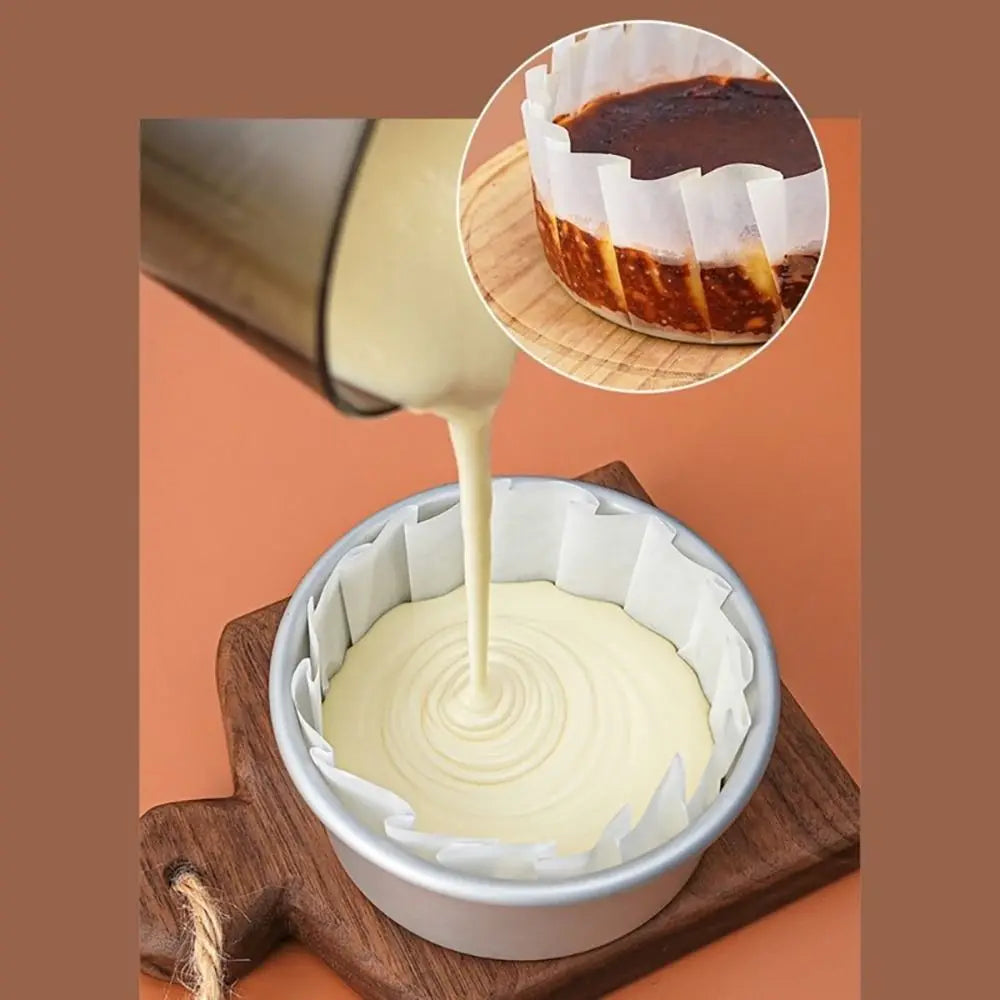 50Pcs Disposable Oilproof Cupcake Liners 4/6/8 Inch Cake Wraps