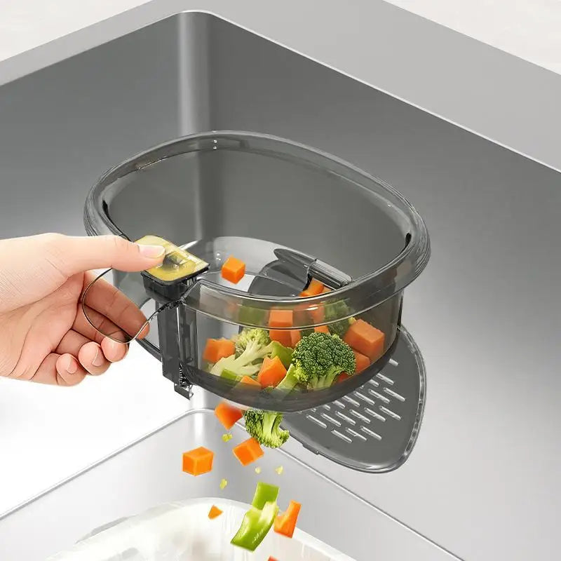 Sink Hanging Drain Basket – BPA-Free Acrylic Kitchen Colander Kitchen Drain Basket Nixie