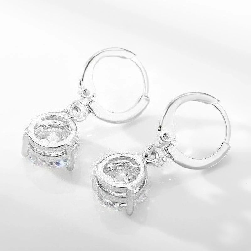 3-Piece Multicolor Zircon Silver Jewelry Set – Earrings & Necklace Jewelry Set Nixie