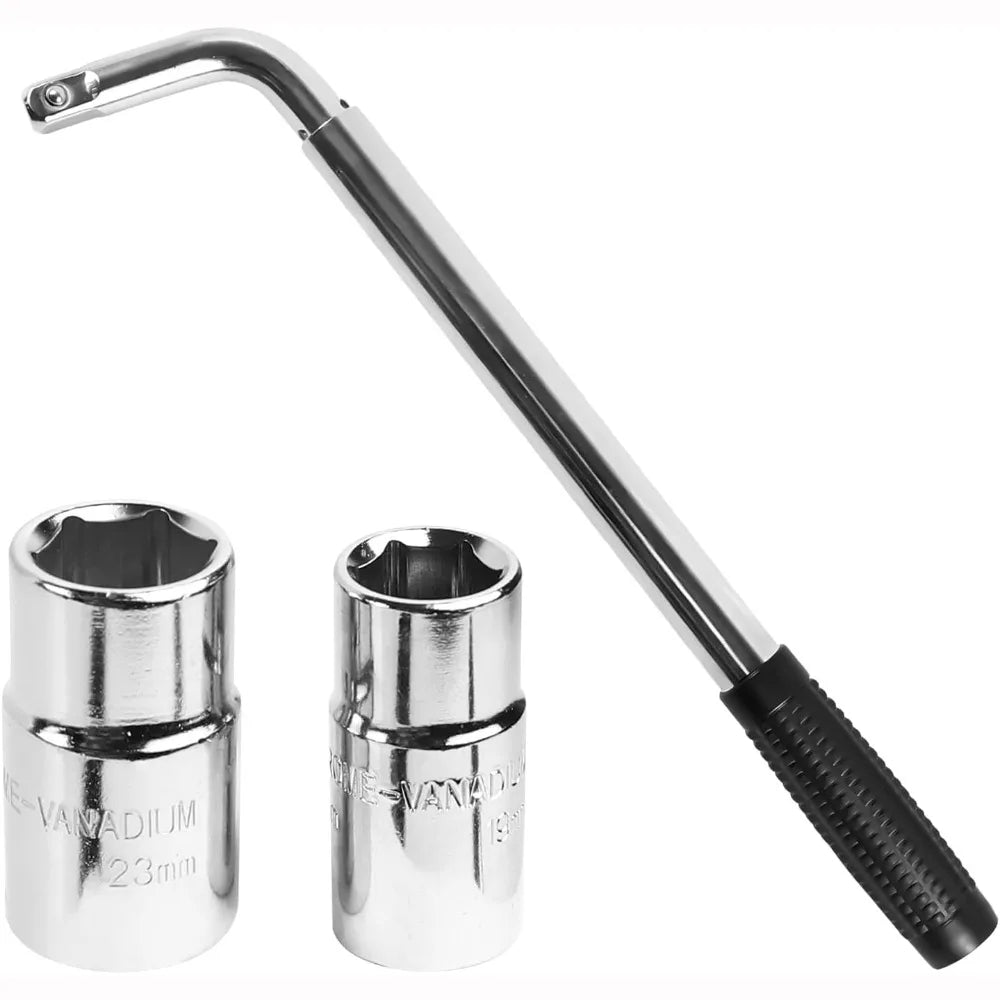 Telescoping Lug Wrench 17/19/21/23mm with Sockets | Car Repair Telescoping Lug Wrench Nixie 01