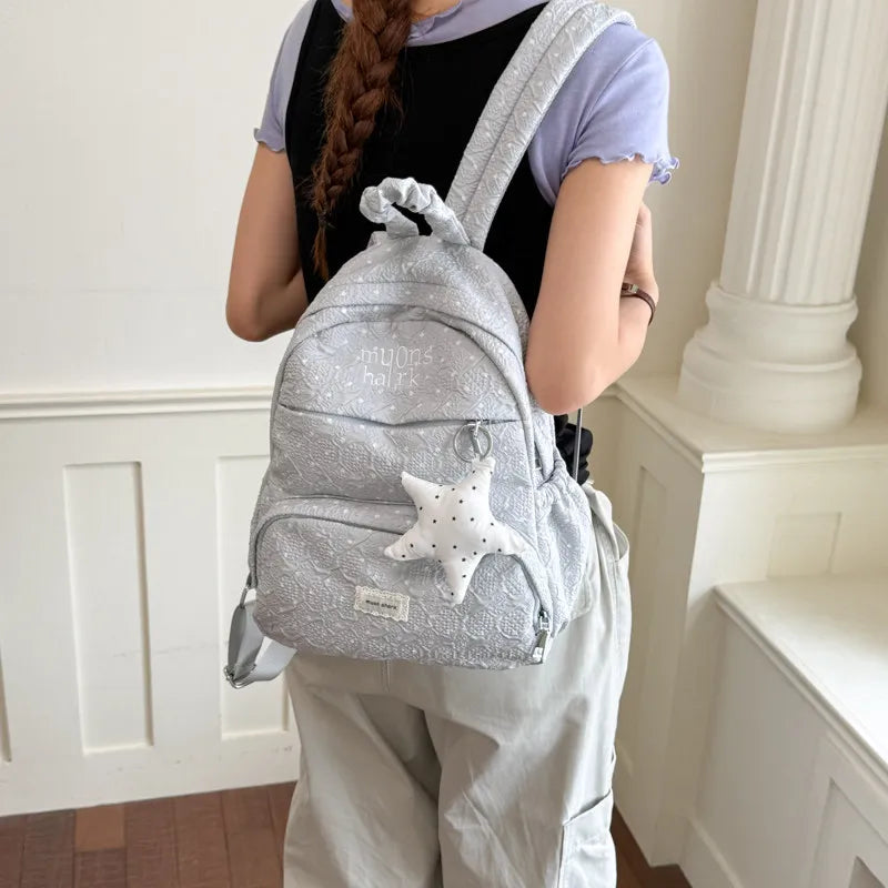 Polka Dot Nylon Backpack for Women – Lightweight Travel Bag Women's Backpack Nixie