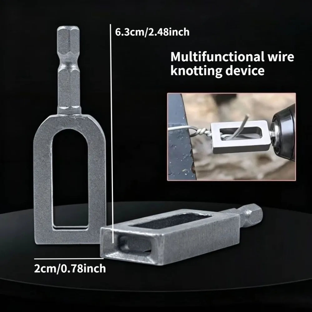 Wire Twister Tool – Drill Bit Rebar & Wire Knotting Accessory