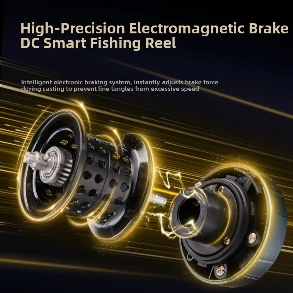 7.1:1 Baitcasting Reel 8kg Drag DC Brake 6+1 Bearings Long Cast Baitcasting Fishing Reel Nixie