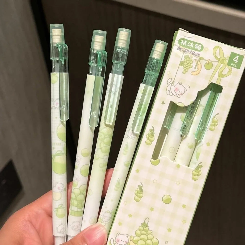 4-Pack Kawaii Mechanical Pencil Set 0.5mm 2B Lead Break-Resistant Mechanical Pencil Set Nixie