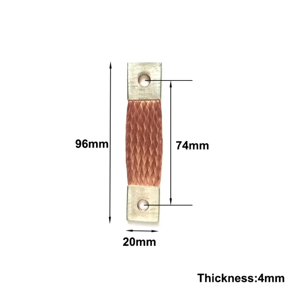 Flexible Copper Busbar 74mm Pitch 400A for LiFePO4 Battery Battery Busbar Connector Nixie Copper 4mm