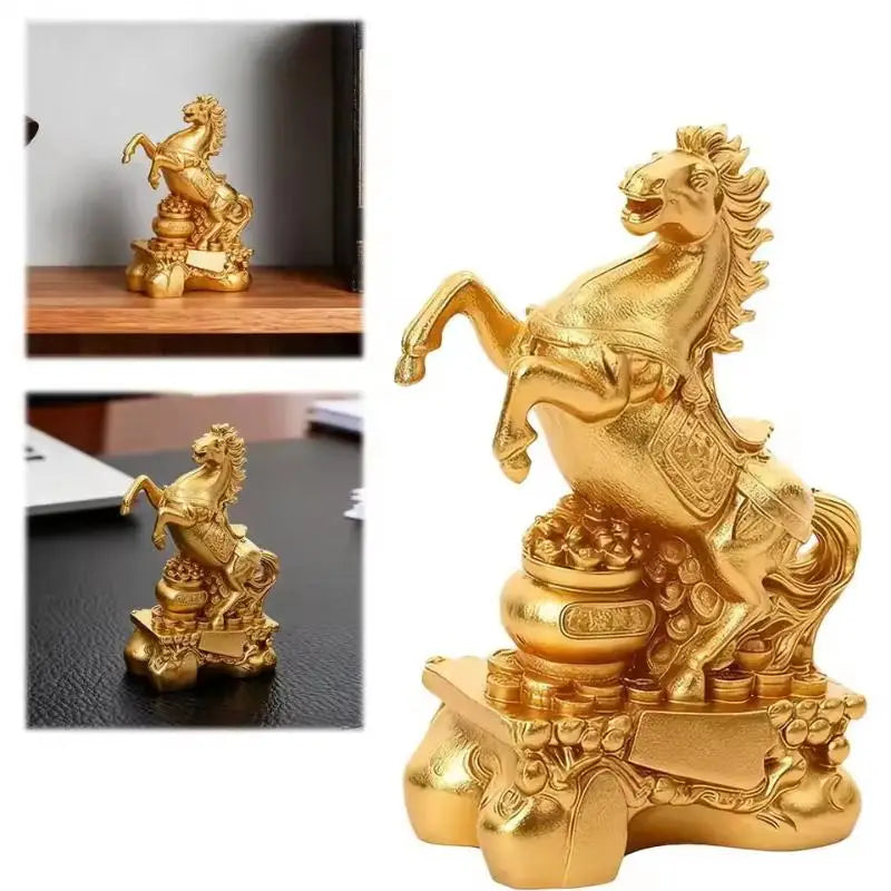 2026 Year of the Horse Feng Shui Zodiac Resin Sculpture Decorative Figurine Nixie