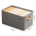 Large 25L Corduroy Storage Bin for Closet Shelves & Drawers Fabric Storage Bin Nixie Gray XL