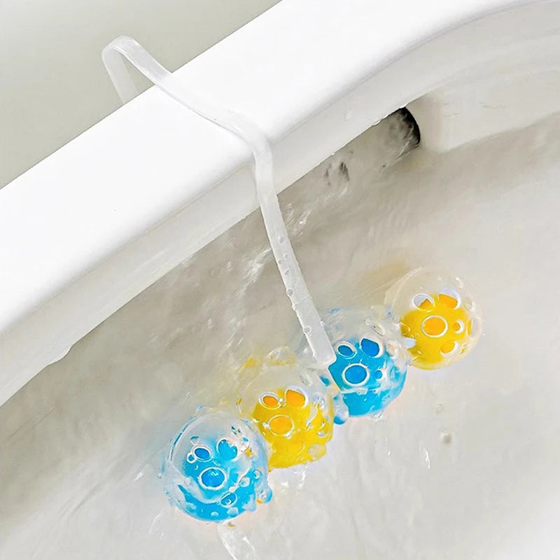 Toilet Cleaning Balls – 4 Fragrances, Blue Bubble Deodorizer Toilet Bowl Cleaner Nixie