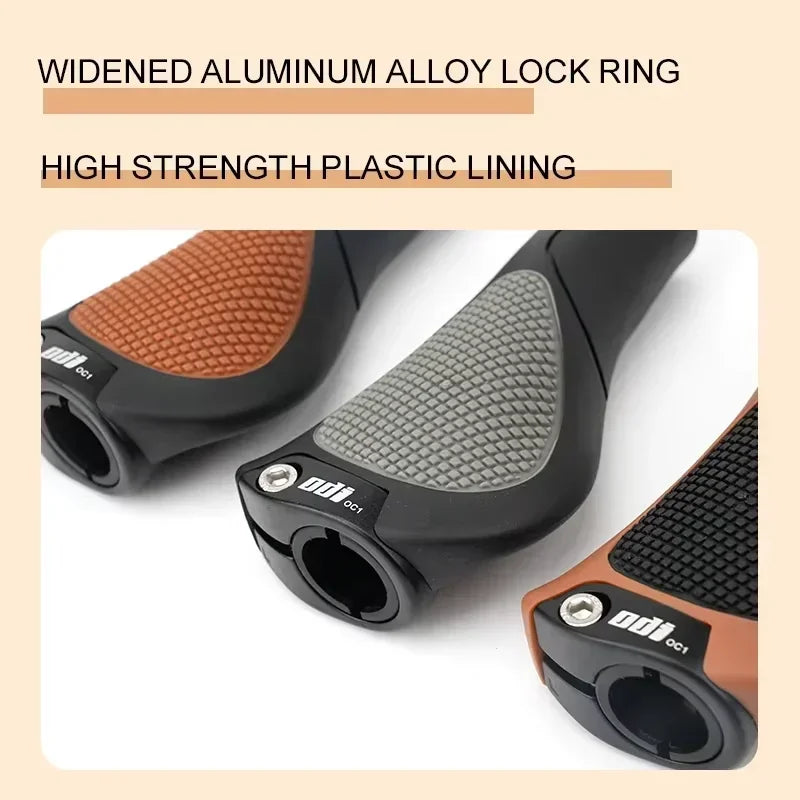 ODI Lock-On Ergonomic MTB Bicycle Grips – Aluminum & Rubber MTB Handlebar Grips Nixie