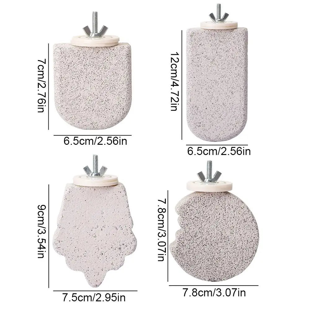 Pumice Parrot Stand Board – Claw & Beak Grinding Bird Perch Bird Perch Stand Nixie