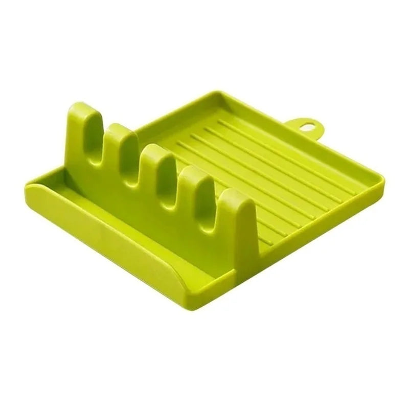 Kitchen Spoon Rest Holder – Spatula & Chopstick Rack Organizer Utensil Holder Rack Nixie green