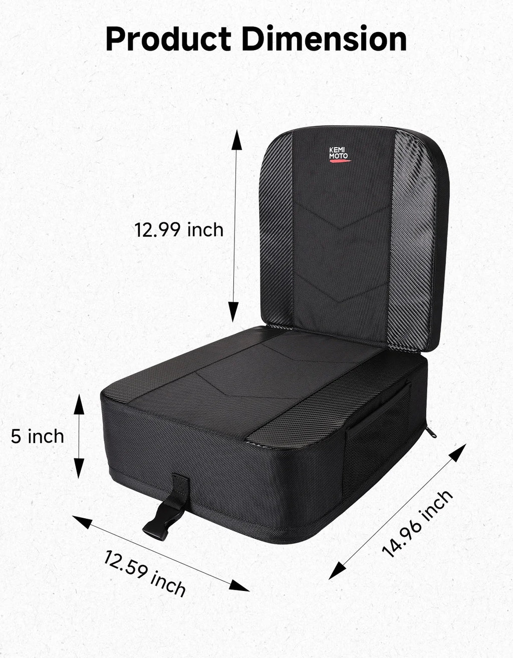 UTV 5" Raised Seat Cushion – Universal Fit, High-Density Foam UTV Seat Cushion Nixie