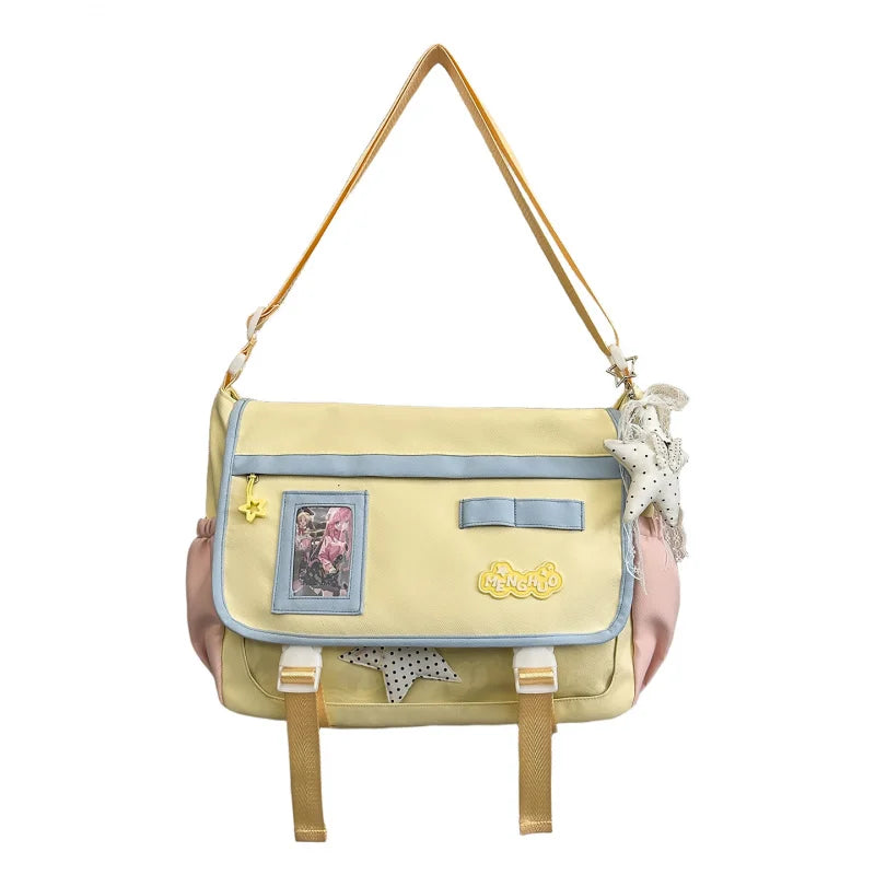 Girls Korean Style Crossbody Bag – Large Capacity School Bag Crossbody Shoulder Bag Nixie