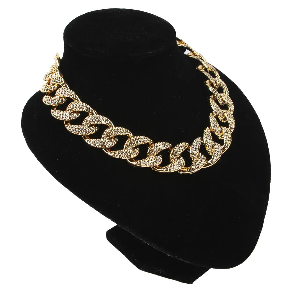 Hip Hop Dog Gold Chain Collar Necklace for Small & Medium Dogs Dog Collar Necklace Nixie Drilled KC Gold
