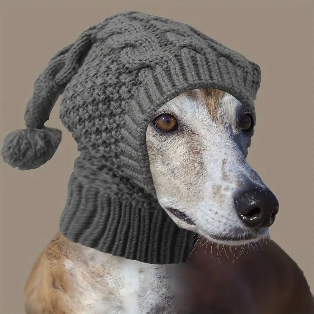 Knitted Dog Hat Yarn Puppy Hood Warm Ear Cover – S, M, L Dog Hat Nixie