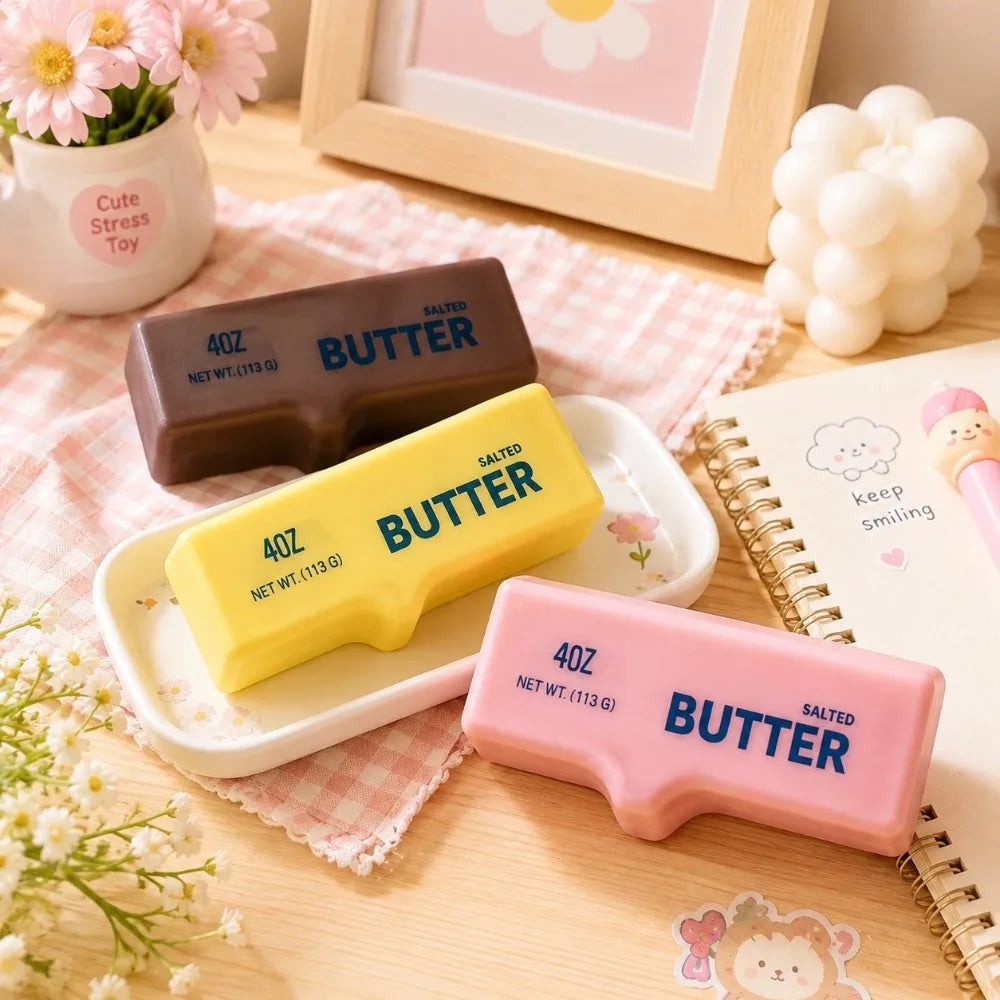 Slow Rising Butter Bar Squishy PU Fake Food Toy & Desk Decor Squishy Novelty Toy Nixie