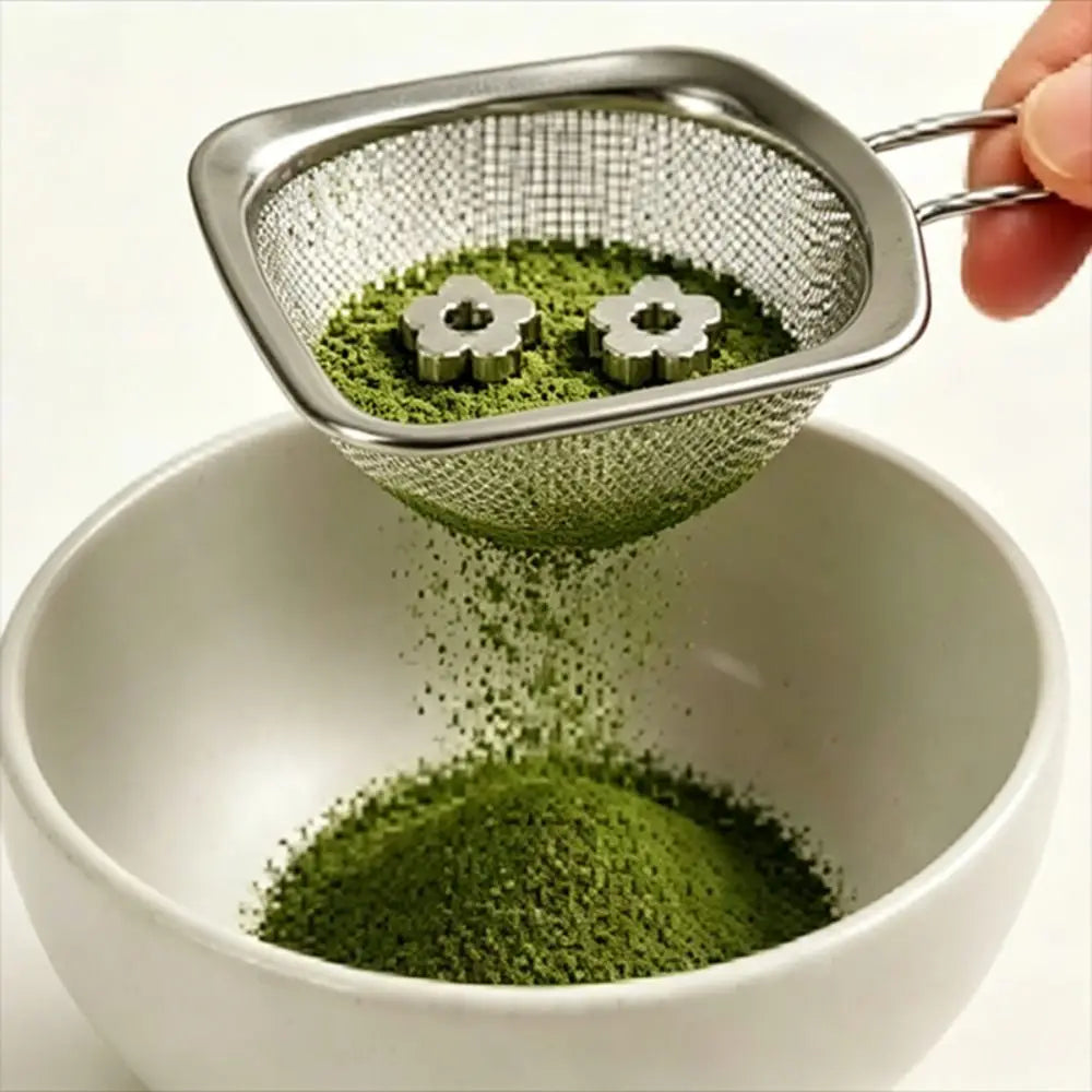 Stainless Steel Matcha Sifter Beads | Flower Shape, 3 or 4 Pc