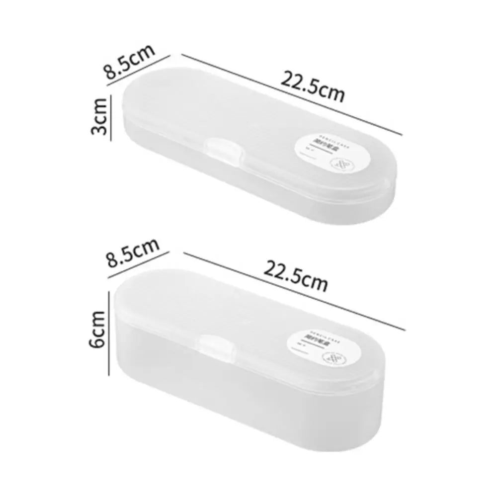 Transparent Plastic Pencil Case Stackable Stationery Storage Box