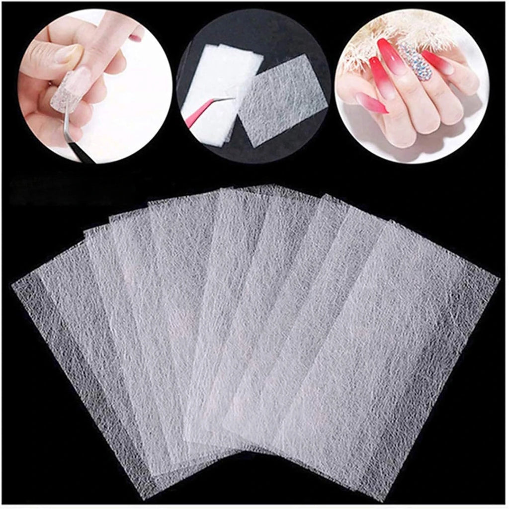20Pcs Fiberglass Nail Wrap French Tip Gel Extension Kit Nail Wrap Kit Nixie