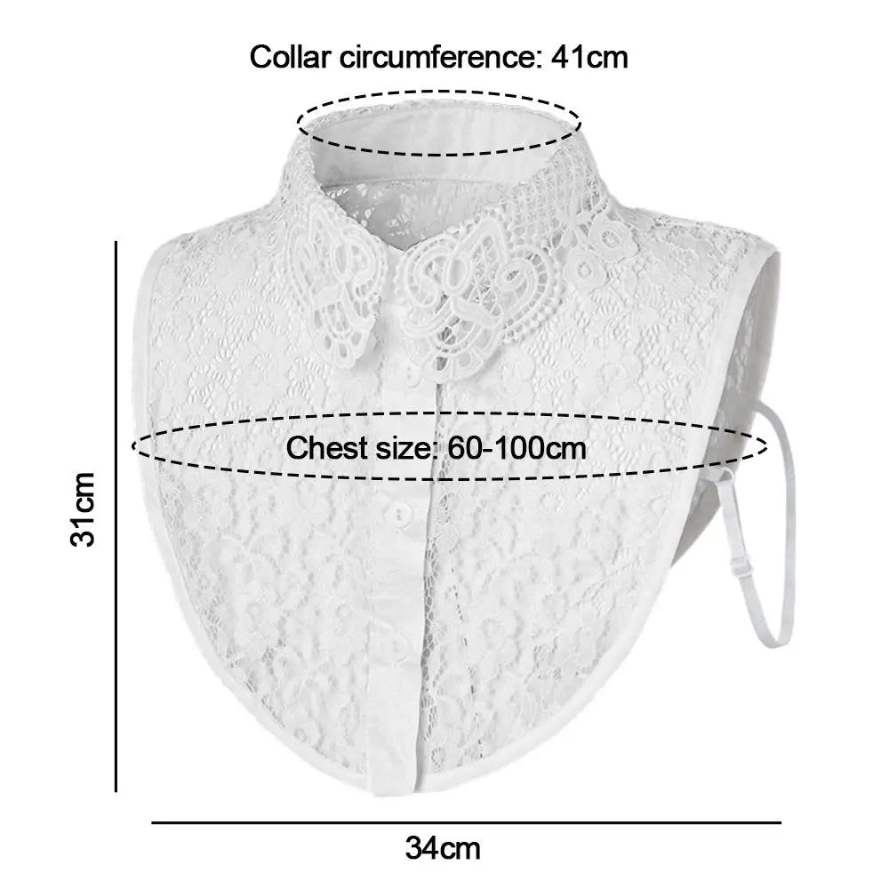 Lace Detachable False Collar for Women – White & Black Detachable Lace Collar Nixie