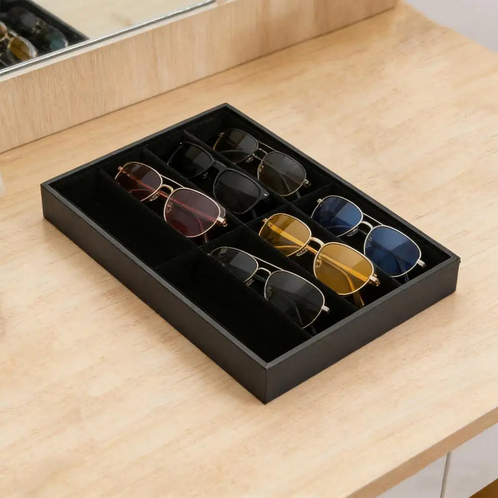 8-Grid Velvet Sunglasses & Jewelry Organizer Storage Tray Glasses Organizer Tray Nixie