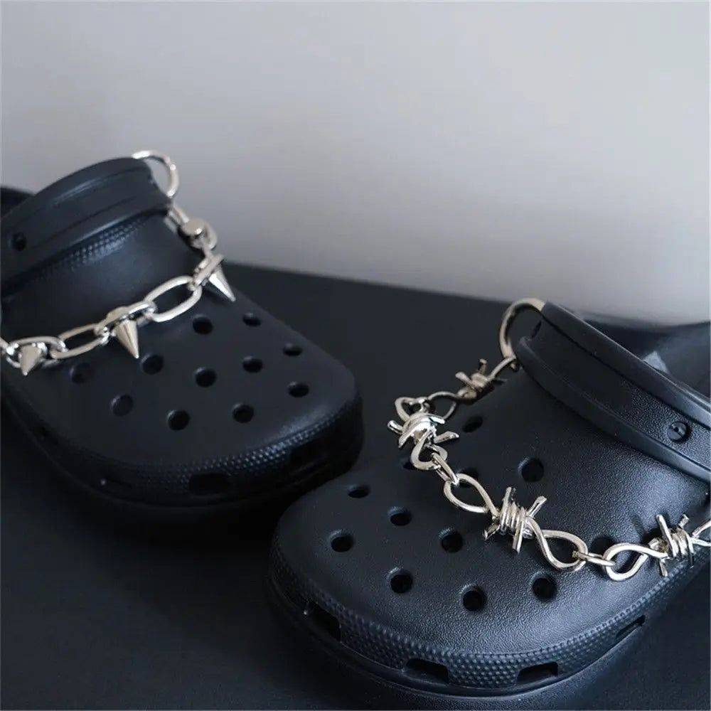 Hip Hop Punk Chain Shoe Charms for Crocs & Clog Shoes