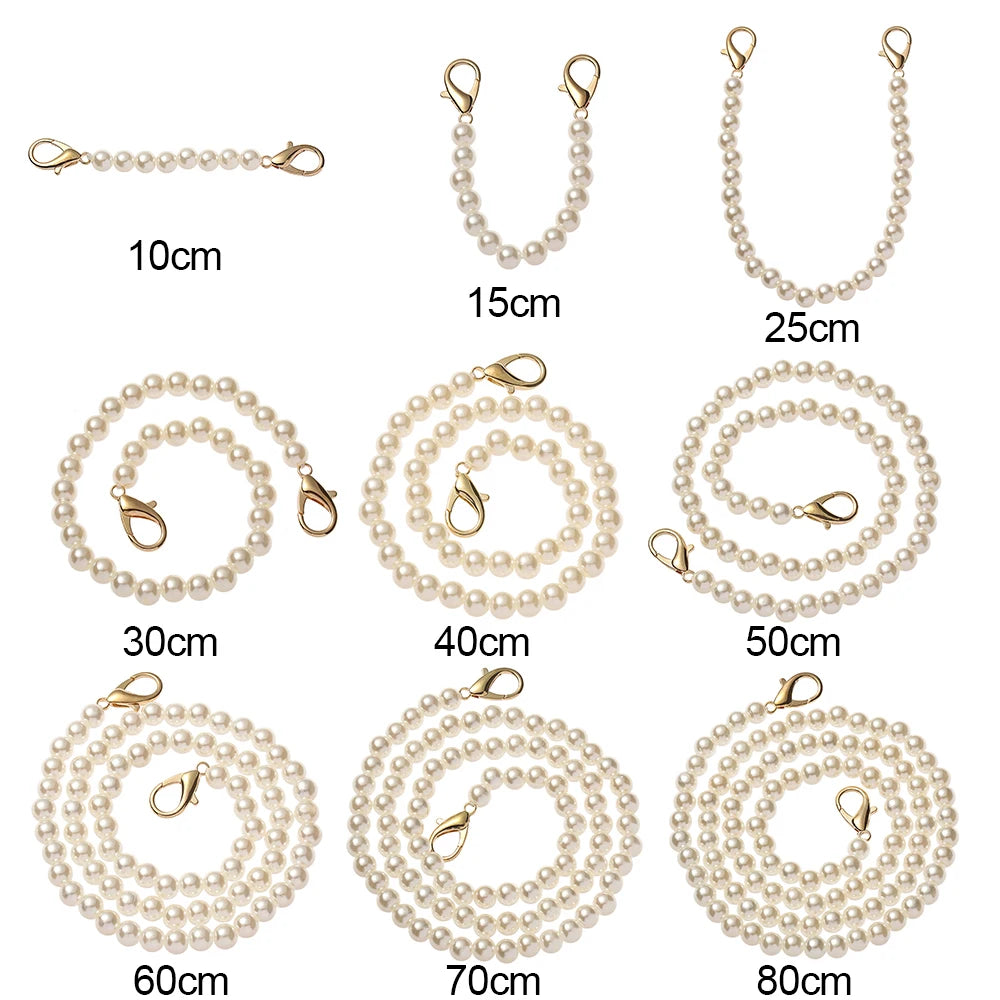 Pearl Beaded Bag Strap | 14 Sizes DIY Handbag Chain Handle Pearl Bag Strap Nixie
