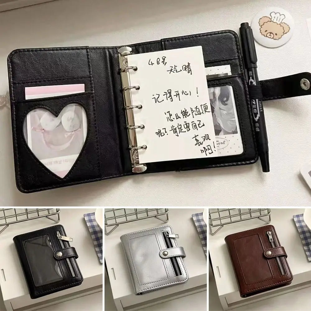Nixie M5 PU Leather Binder Notebook | Photo Window 5-Ring Journal