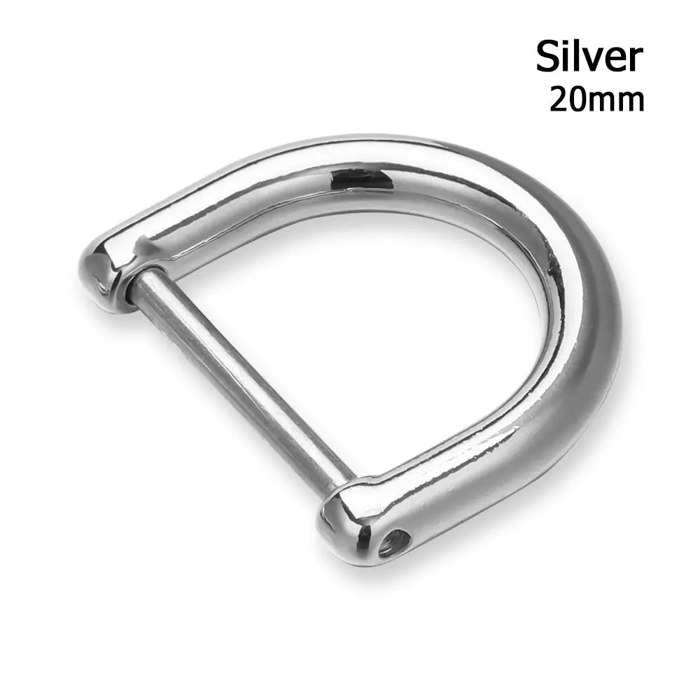 Metal Screw D-Ring Buckle for Bag Straps & Leather Crafts