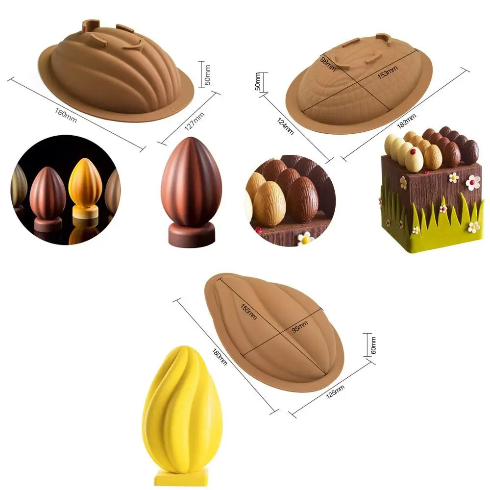 Large Silicone Easter Egg Mold – 3D Breakable Chocolate & Candy Silicone Baking Mold Nixie