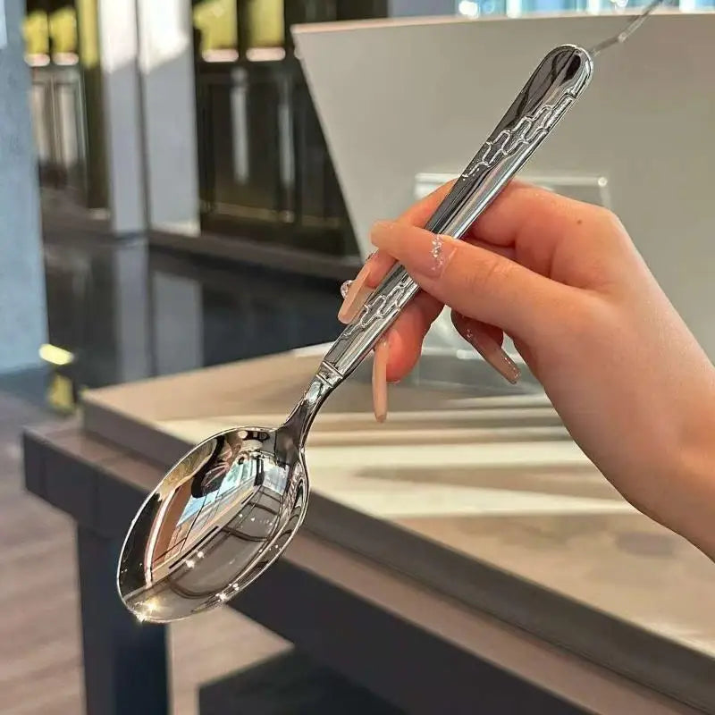 410 Stainless Steel Dinner Spoon – Non-Slip, Dishwasher Safe Stainless Steel Spoon Nixie one size