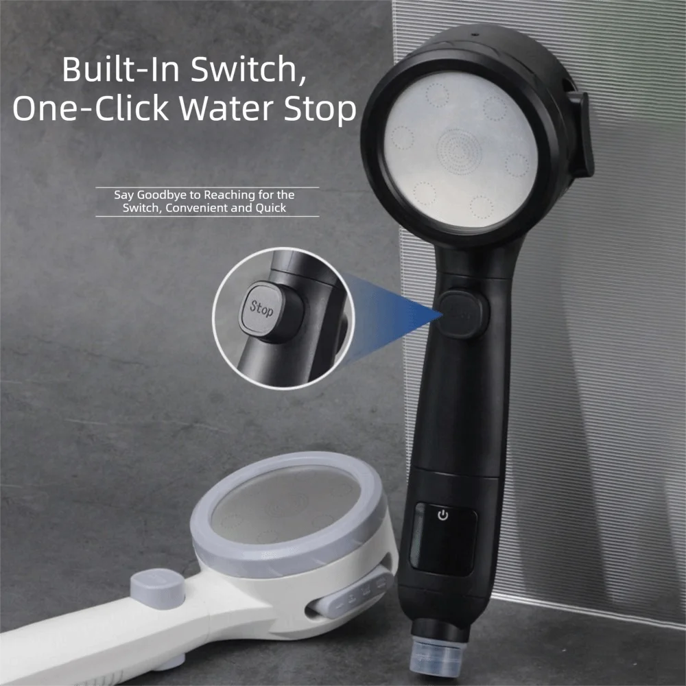 High Pressure Handheld Shower Head LED Temperature Display