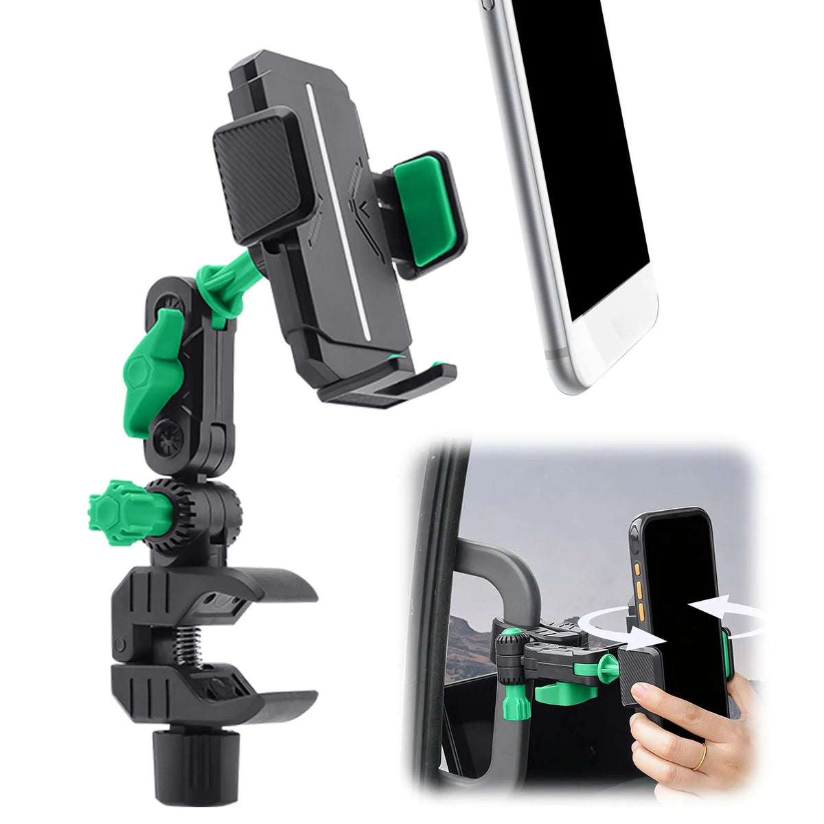 A Pillar Grab Handle Phone Mount 360° for Truck SUV Van Vehicle Phone Mount Nixie