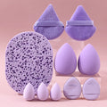 10-Piece Makeup Sponge Set – Puffs, Eggs & Mini Sponges Makeup Sponge Set Nixie PURPLE