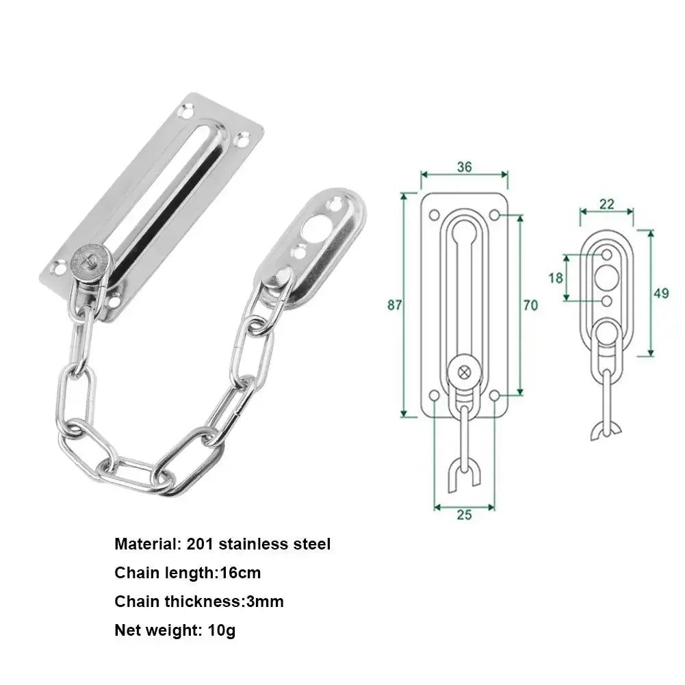 Door Chain Lock Security Bolt Latch – Home, Hotel & Child Safety Door Chain Lock Nixie