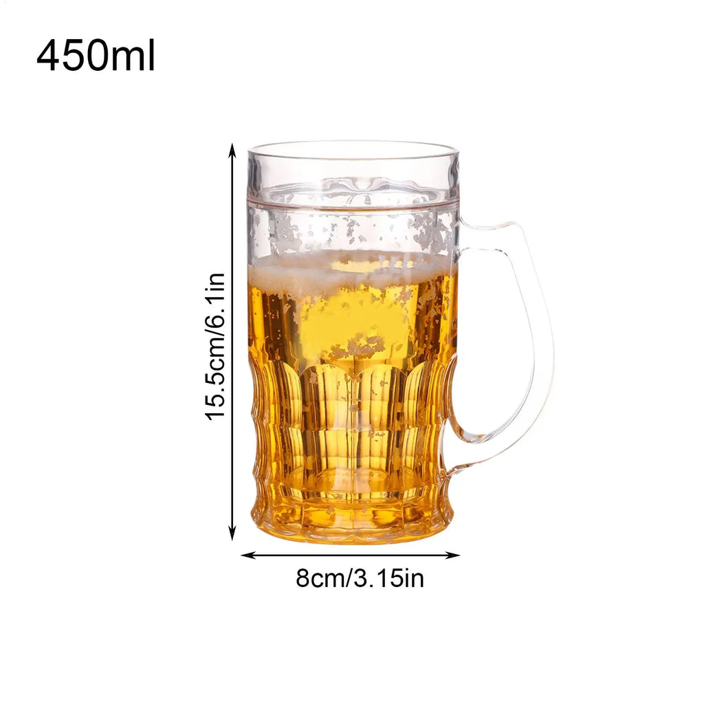450ml Funny Fake Beer Mug – Novelty Double Wall Prank Cup Novelty Beer Mug Nixie
