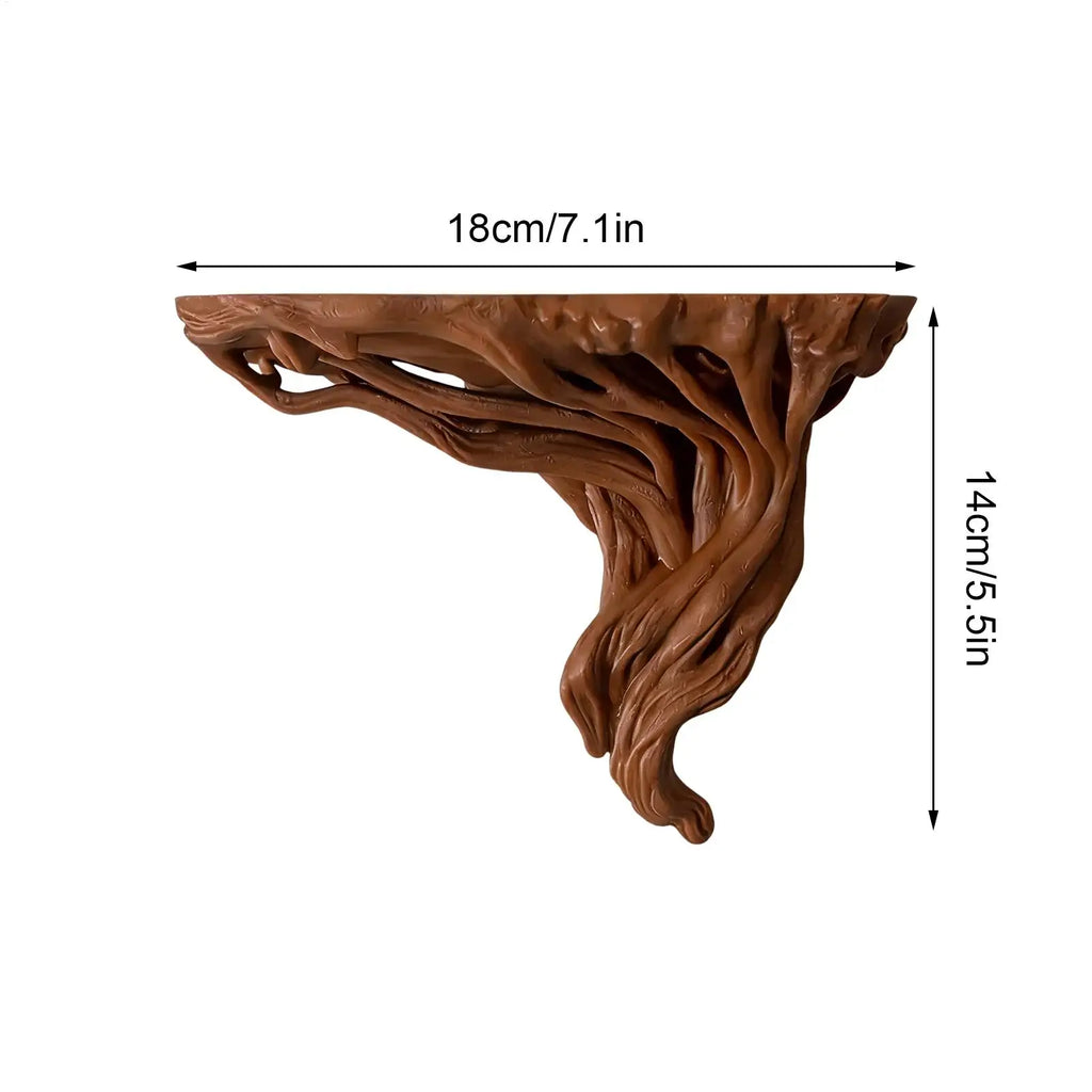 Tree Root Shaped Bohemian Floating Wall Shelf | Retro Décor