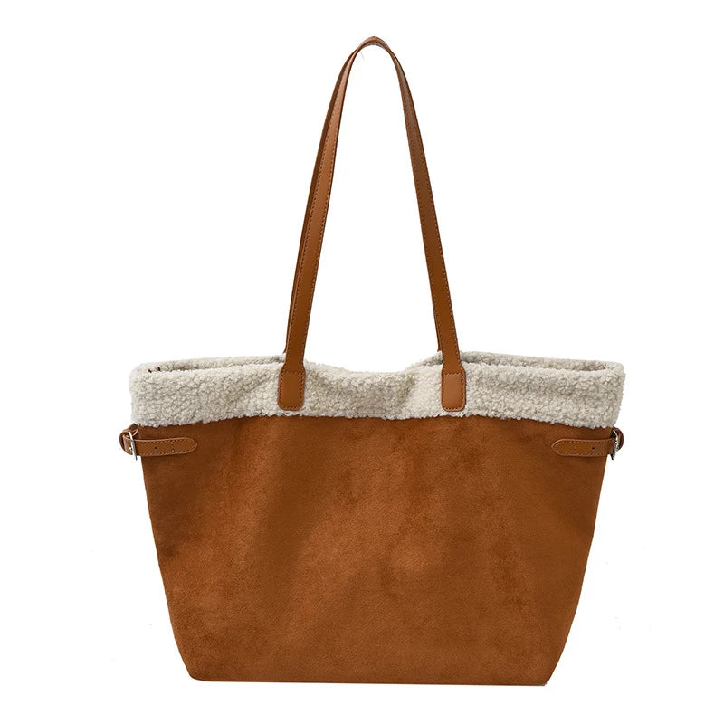 Nixie Vintage Suede Plush Tote Bag – Women's Handbag Women's Tote Bag Nixie