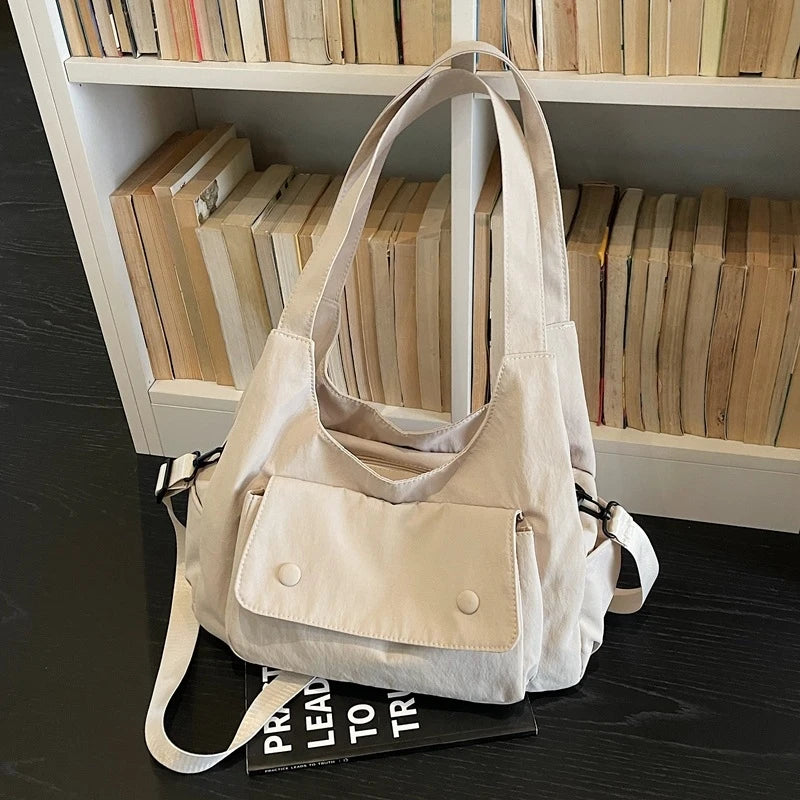 Korean Women's Large Crossbody Tote Shoulder Bag | Polyester Crossbody Shoulder Bag Nixie