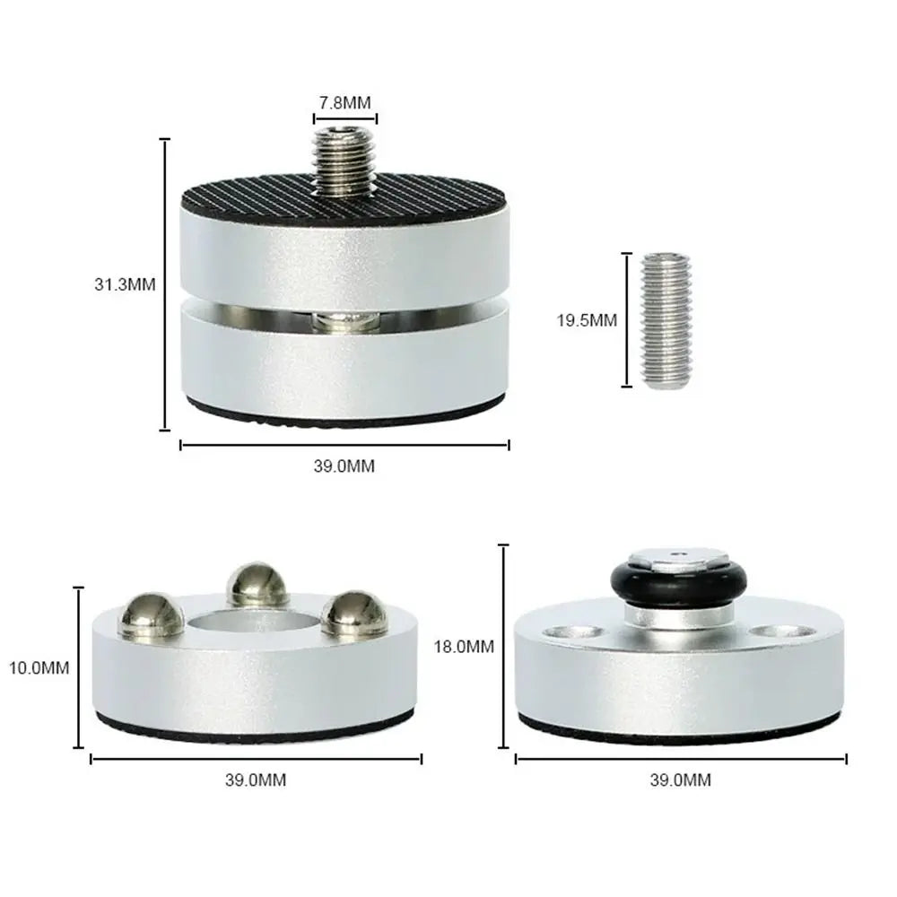 HiFi Audio Isolation Feet – CNC Aluminum Alloy Speaker Foot Pad Audio Isolation Feet Nixie