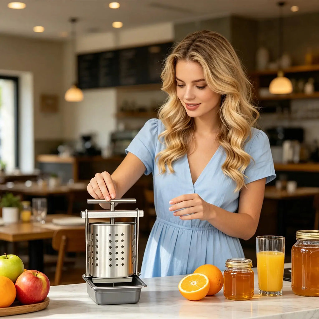 2.5L Stainless Steel Fruit Wine Press & Honey Juicer Manual Fruit Press Nixie