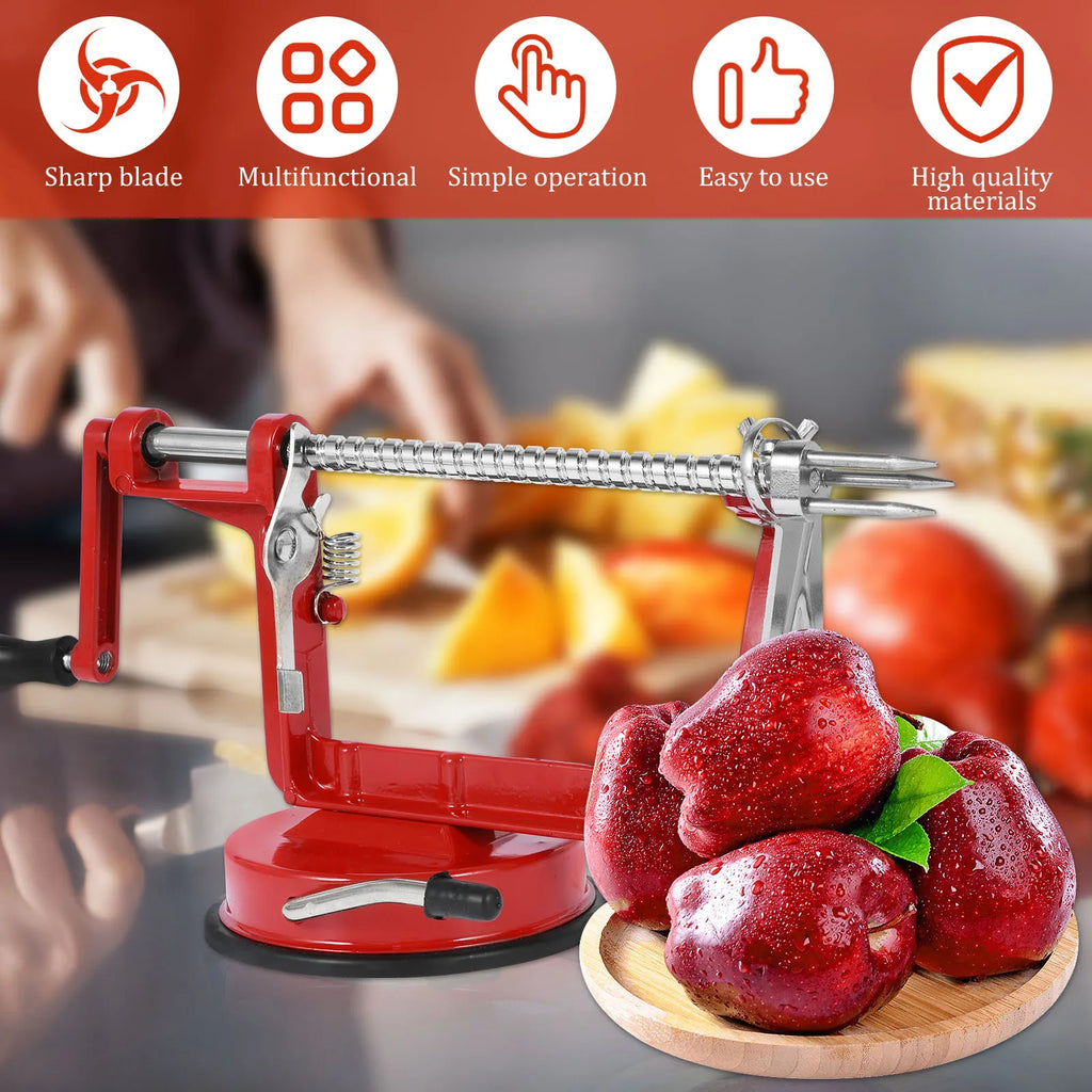 3-in-1 Hand Crank Apple Peeler Corer Slicer – Stainless Steel Fruit Peeler Corer Nixie