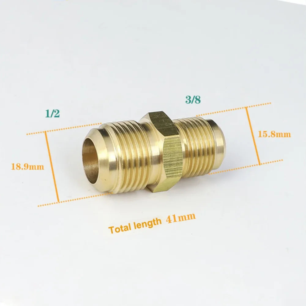 Brass Male-to-Male Pipe Fitting | 45° Flare Gas Adapter 1/4"–3/4" Brass Pipe Fitting Nixie 3-8- to 1-2-