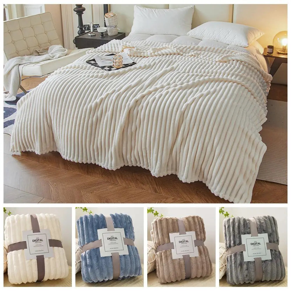 Double-Sided Coral Fleece Bunny Blanket – Soft & Breathable Throw Blanket Nixie