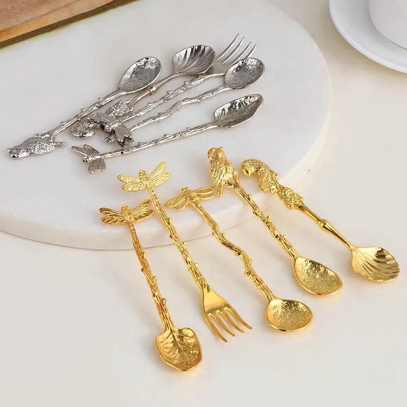 Retro Royal Style Dessert Coffee Spoon – Zinc Alloy Flatware Decorative Flatware Spoon Nixie