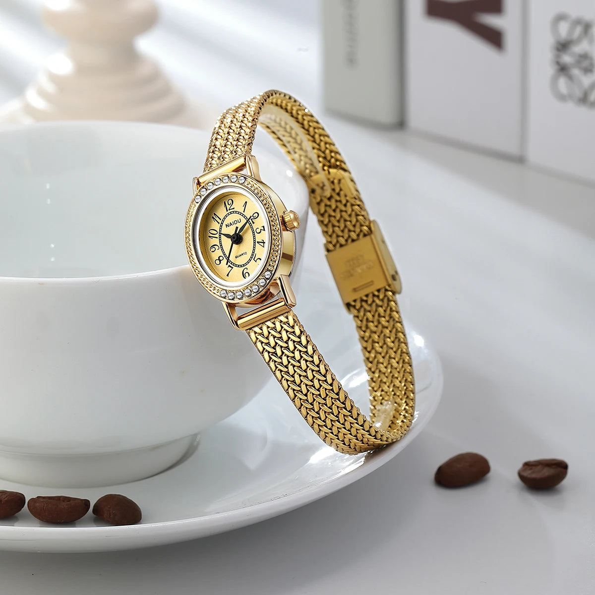 Retro Bohemian Women's Watch – Woven Steel Mesh Strap | Naidu Women's Fashion Watch Nixie