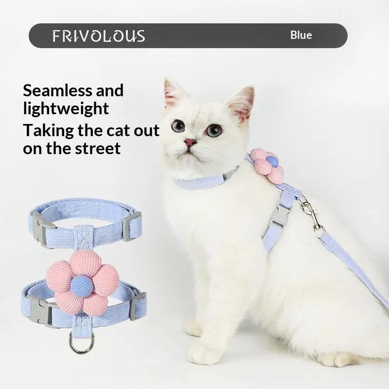 Adjustable Cat Harness & Leash Set – Breathable Mesh Pet Vest