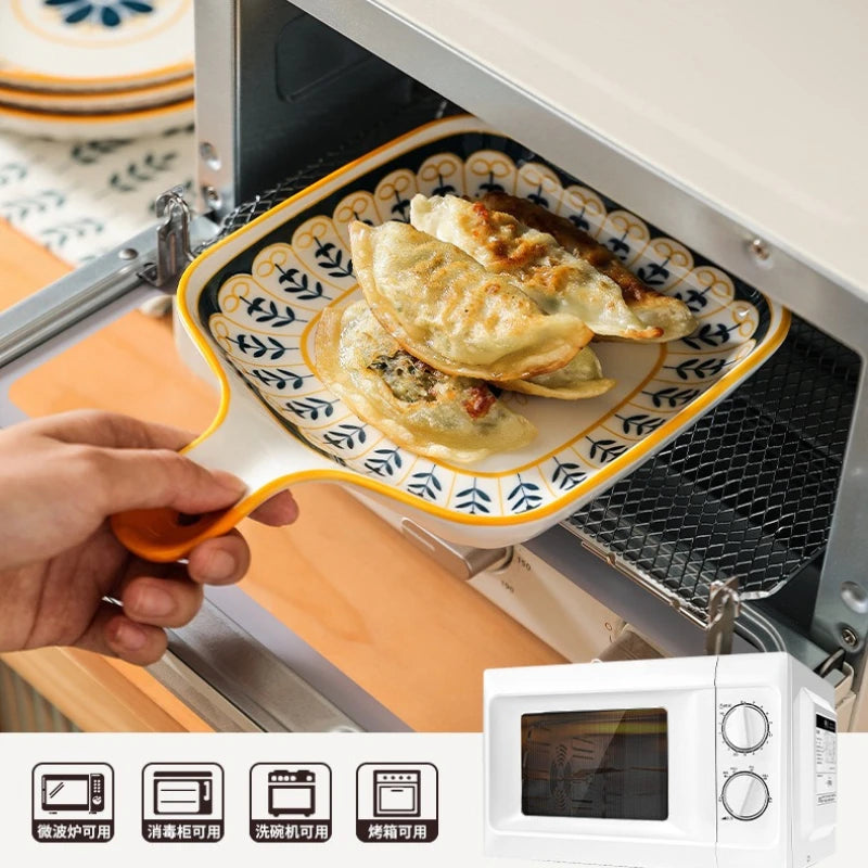 Nordic Ceramic Bowl & Dish Set – Baking Tray & Dumpling Plate