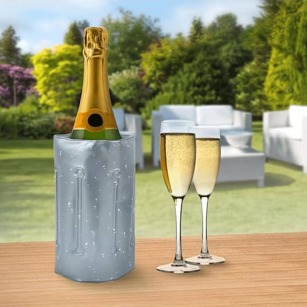 Reusable Insulated Wine Cooler Bag | Gray Thermal Bottle Sleeve Wine Bottle Cooler Nixie Default Title